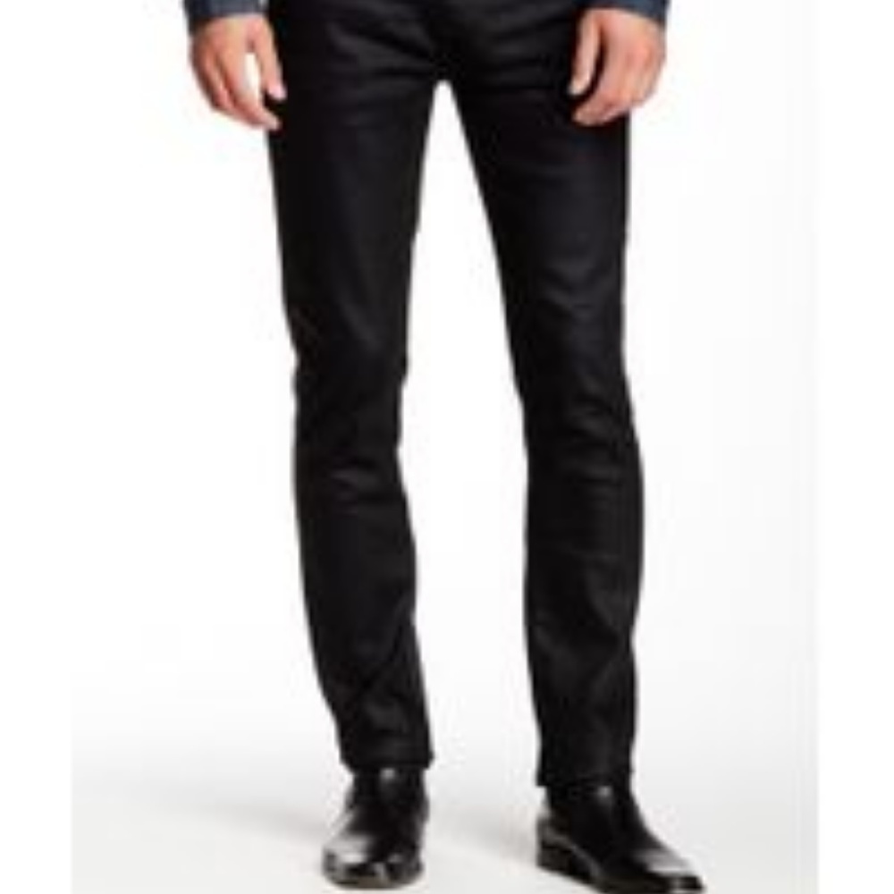 Mens Black button fly jean